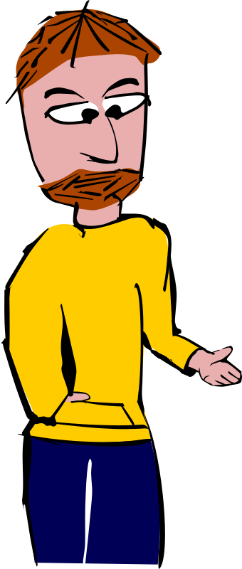 Man With Braun Hair Clip Art - Hair (340x800)
