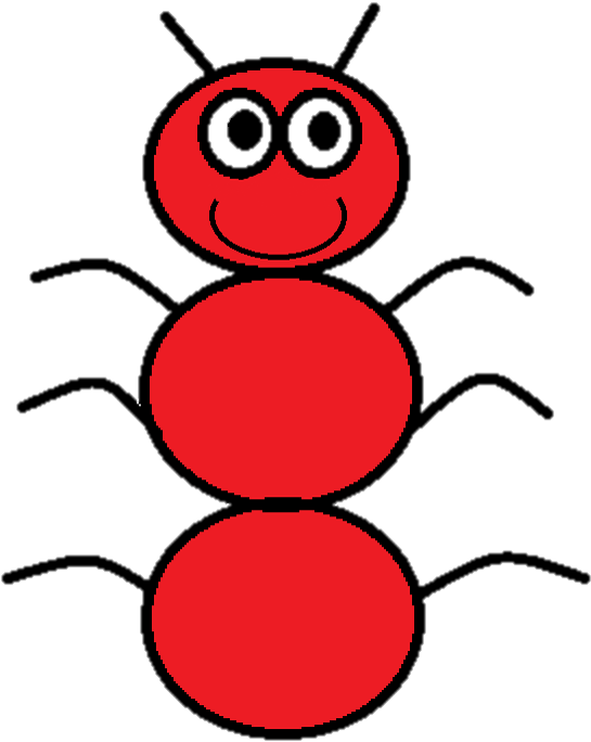 Ant No White Background - Balloon Coloring Page (582x765)