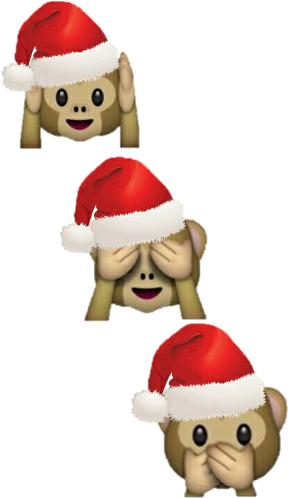 Quote, Quotes, And Transparent Image - Christmas Monkey Emoji (500x750)