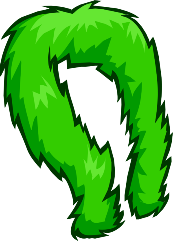 Green Feather Clipart - Club Penguin Boa (345x480)
