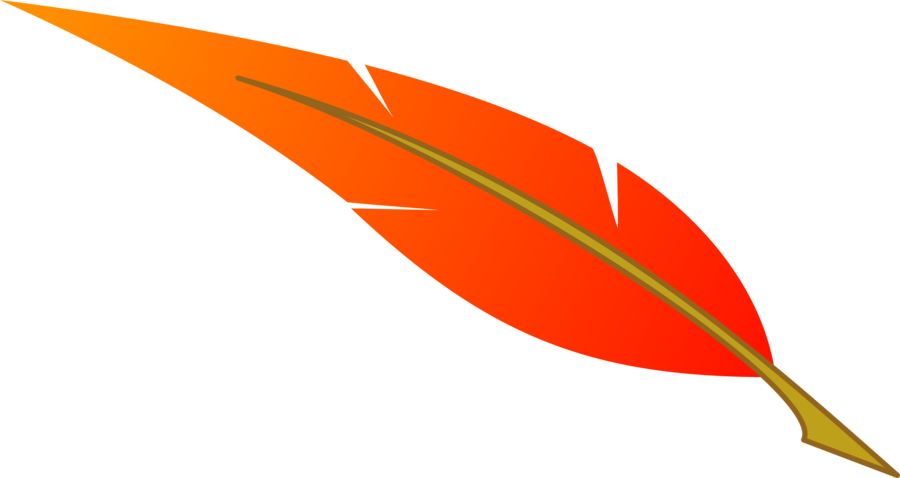 Orange Feather Clipart - Mlp Phoenix Feather (900x478)