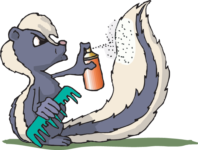 Our Nose Is The Organ That We Use To Smell - Stinky Skunk Using Deodorant Messenger Bag (635x482)