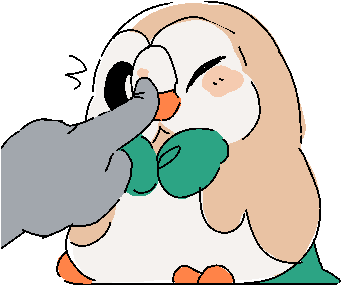Can I Boop Rowl On He Nose/beak - Cartoon (349x361)