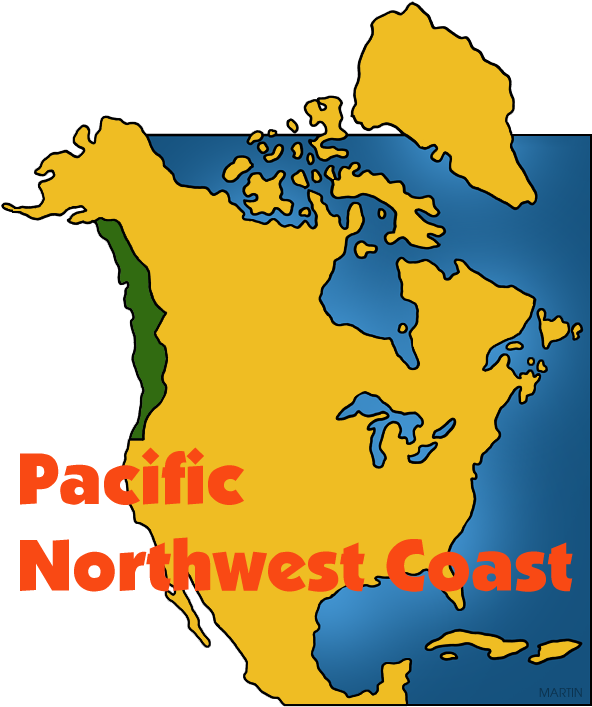 Pacific Northwest Coast Map - Pacific Northwest Coast Map (612x756)