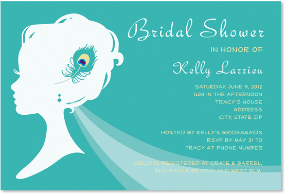 Peacock Bridal Shower Invitations Stephenanuno Save - Bridal Shower (720x411)