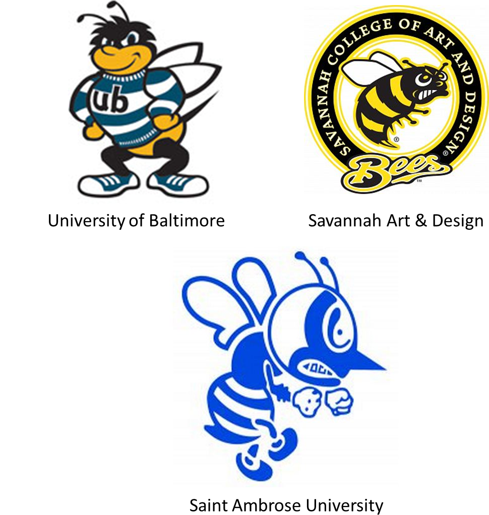 Bees Of Course Represent Teamwork And Have A Fierce - Savannah College Of Art And Design (985x1047)