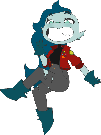 Shark Bandit By Rainy Day Blues - Cartoon (410x549)