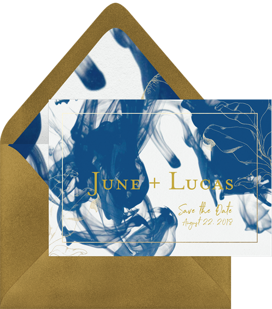 Dreamy Ink Save The Date In Blue - Single Light Switch Cover Black Smoke - Eclectic Art (550x625)