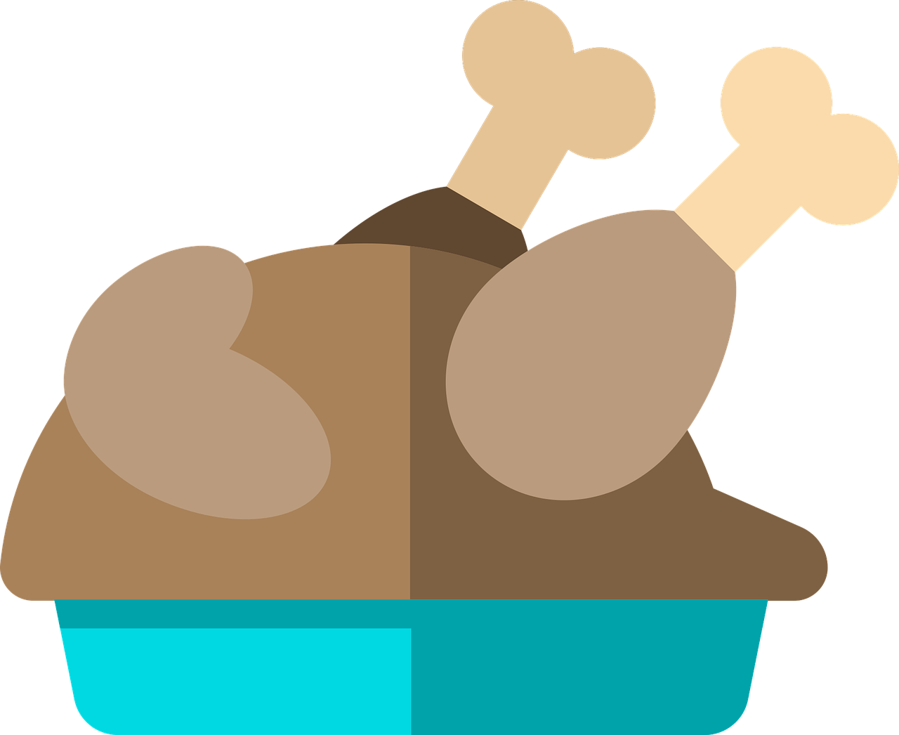 Food Fried Turkey Icon - Fried Turkey Clipart (1280x1046)
