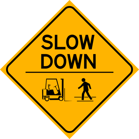Caution - Slow Down - No Texting And Driving Signs (480x480)