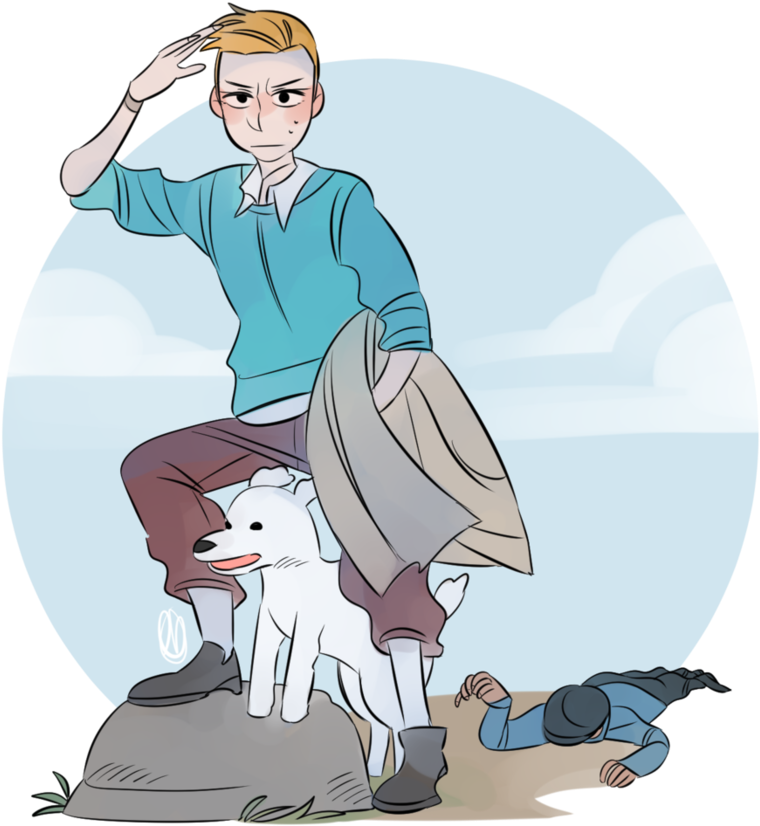 Slow Down Tintin By Eszart - Illustration (894x894)