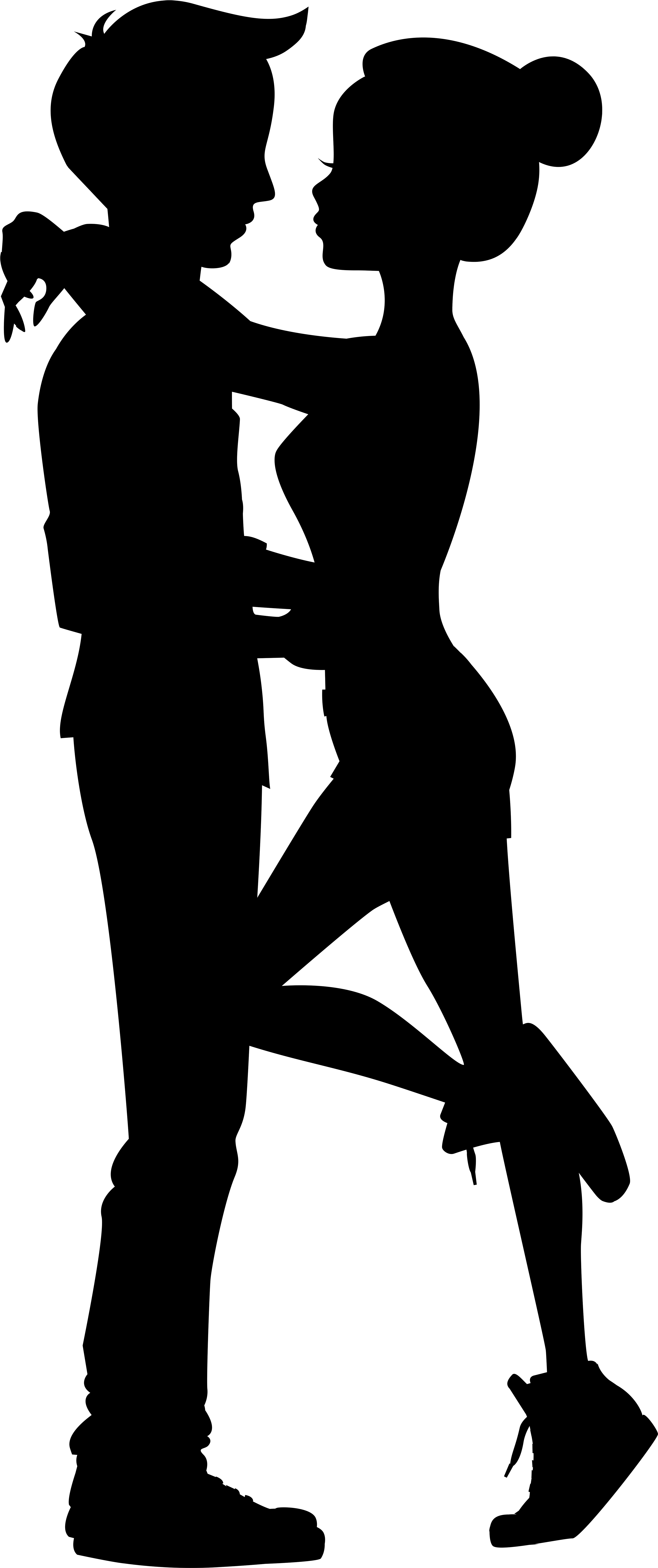 Cute Couple Silhouettes Clip Art Image - Miss You Sweet Dreams (3566x8000)