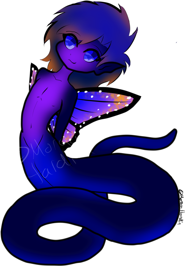 Purple Butterfly By Twin-towers - Drawing (774x1032)