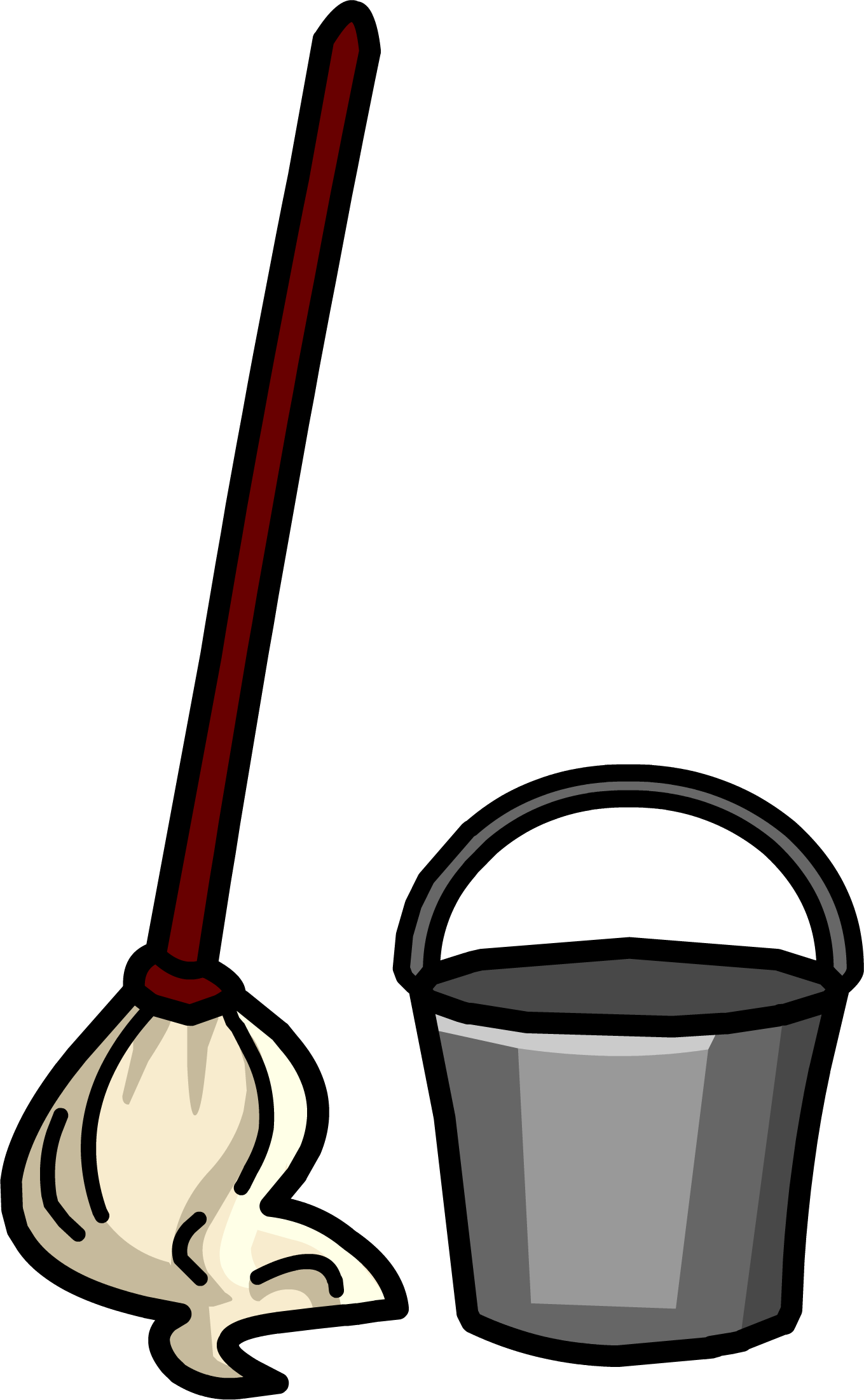 Mop & Bucket Sprite 003 - Mop And Bucket Png (1359x2203)