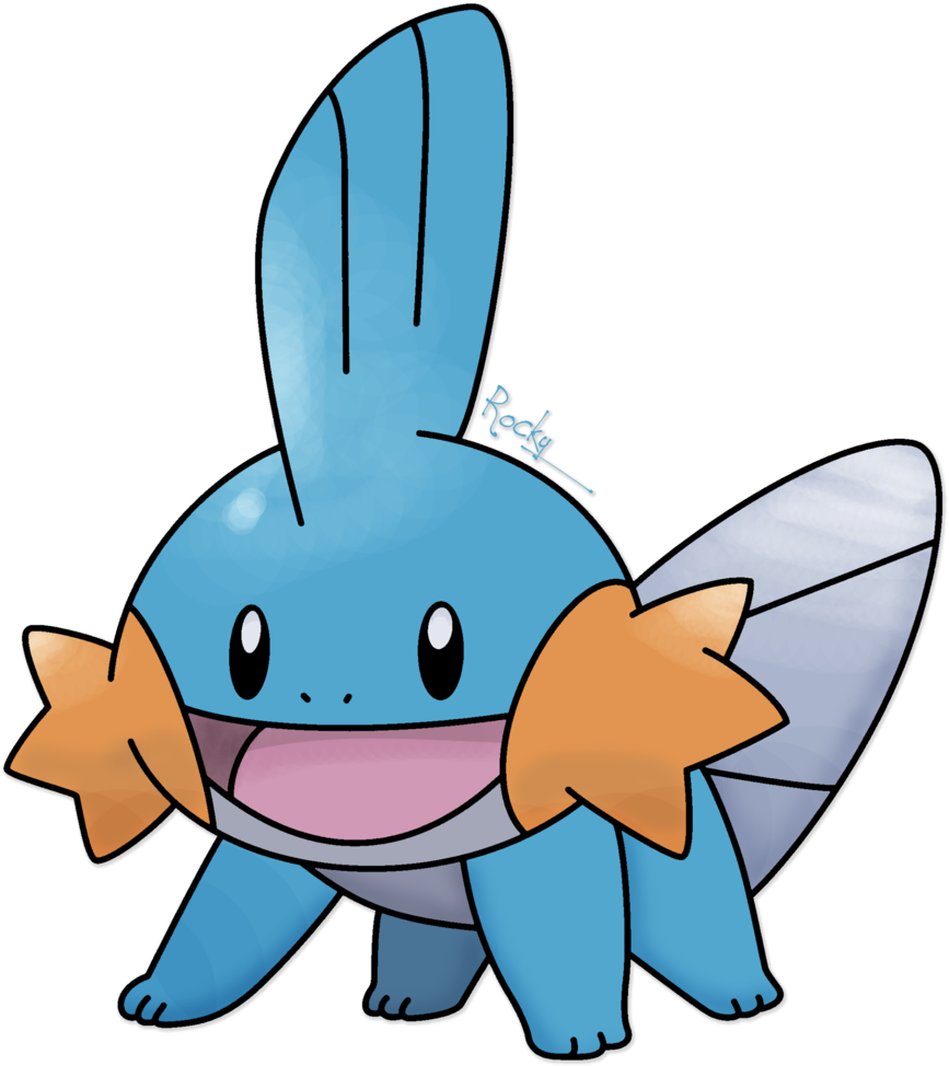 Mudkip - Water Type Pokemon Drawings (900x1004)