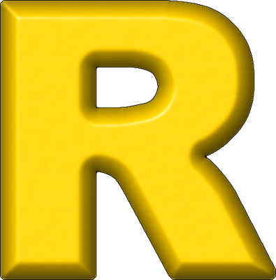 Yellow Letter A - Yellow Alphabet Letters R (395x400)