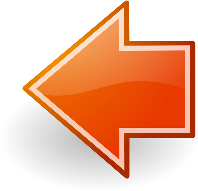 Free Go Previous Orange Button Tango Style - 前 一 頁 按鈕 (800x800)