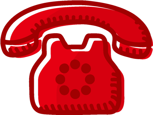 Pin Red Phone Clipart - Icono Telefono Rojo Png (512x512)