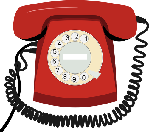 Old Style Telephone Vector Clip Art - Telephone Clipart (500x441)