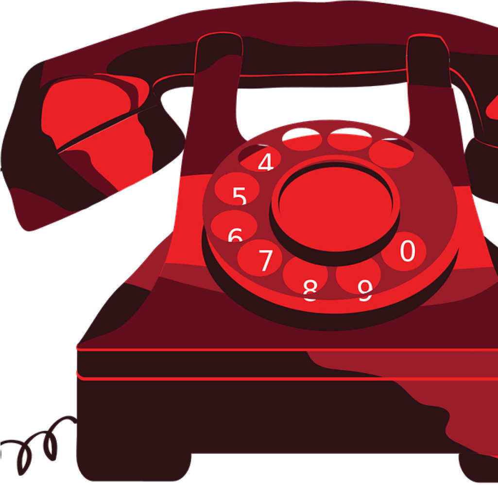 Phone Clipart Red Telephone Clipart Transparent Png - Rotary Phone Dial Clip Art (1024x1024)