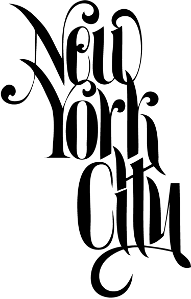 New York City Text Decal - New York City (374x586)