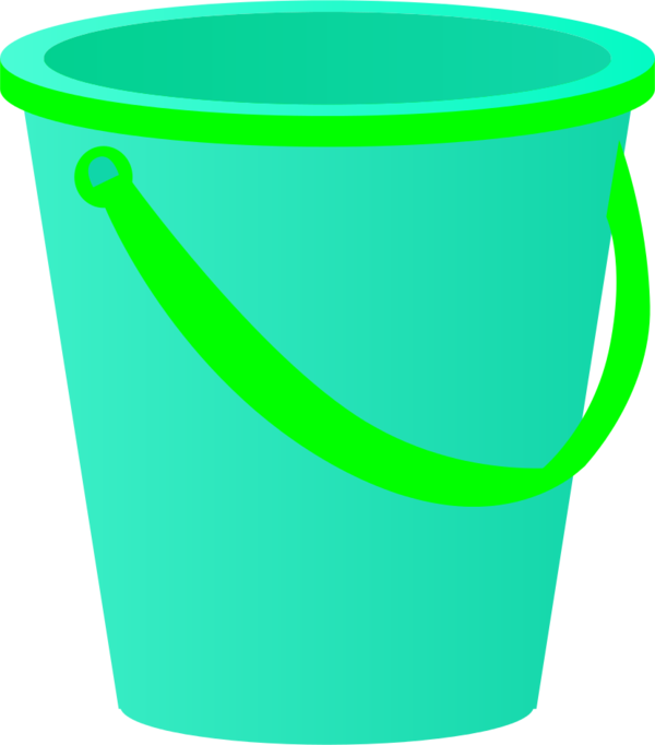 Yellow Sand Pail With Red Accents Vector Clip Art - Beach Pail Clipart (600x682)