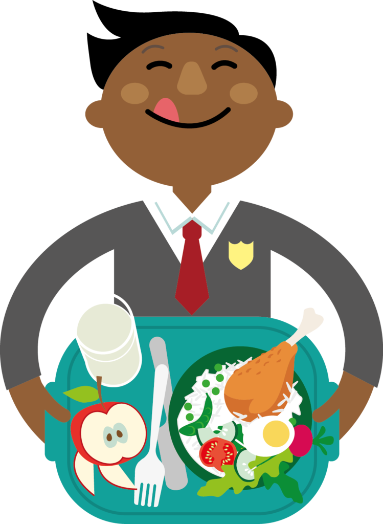 School Food Ambassadors Sfa - Uk School Food Cartoon (749x1024)