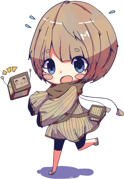Chibi Tiny Box Tim By Kururu245 - Chibi Girl In A Box (465x619)