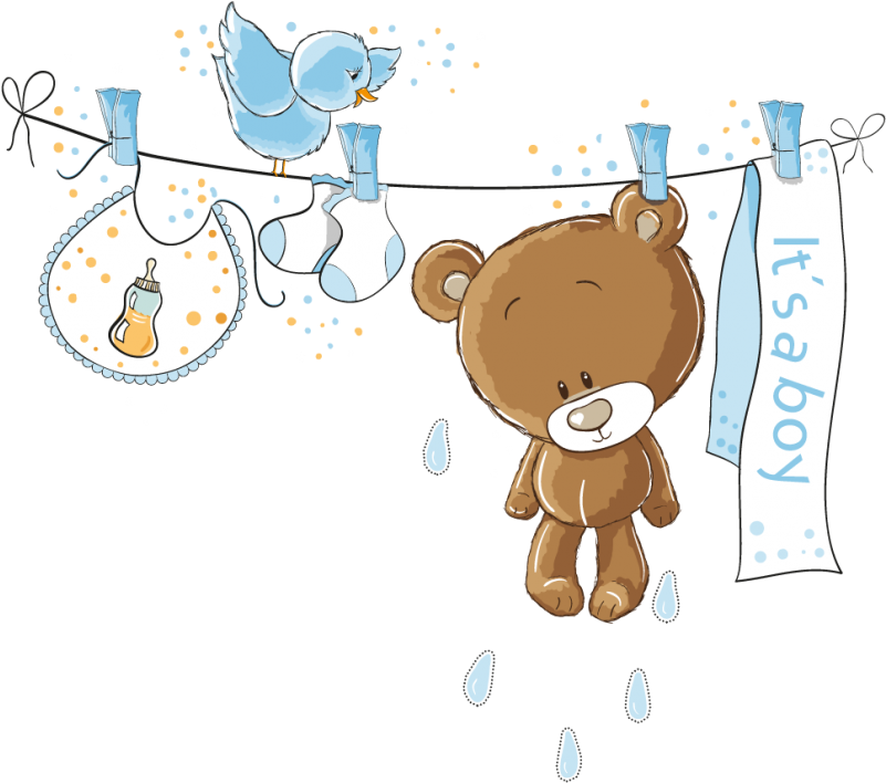 Oso Vinilos Infantiles - Baby Shower Girl Invitations Blank (800x800)