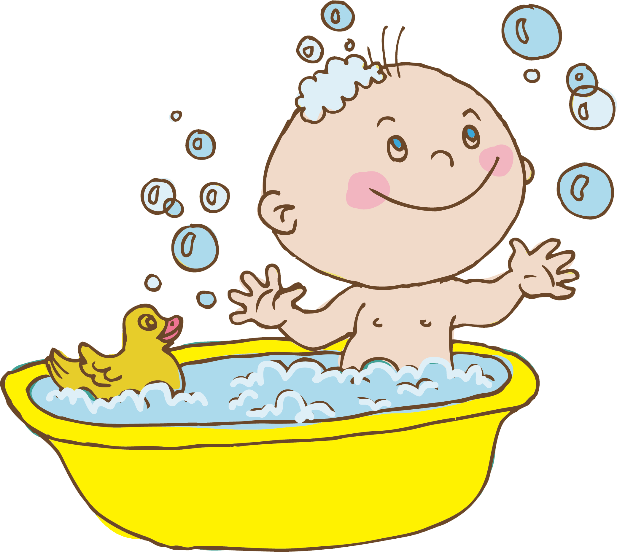 Bathing Cartoon Child - Bathing Cartoon Child (2080x1861)