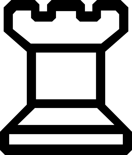 White, Chess, Figure, Game, Play, Piece - Chess Pieces Rook Drawing (547x640)