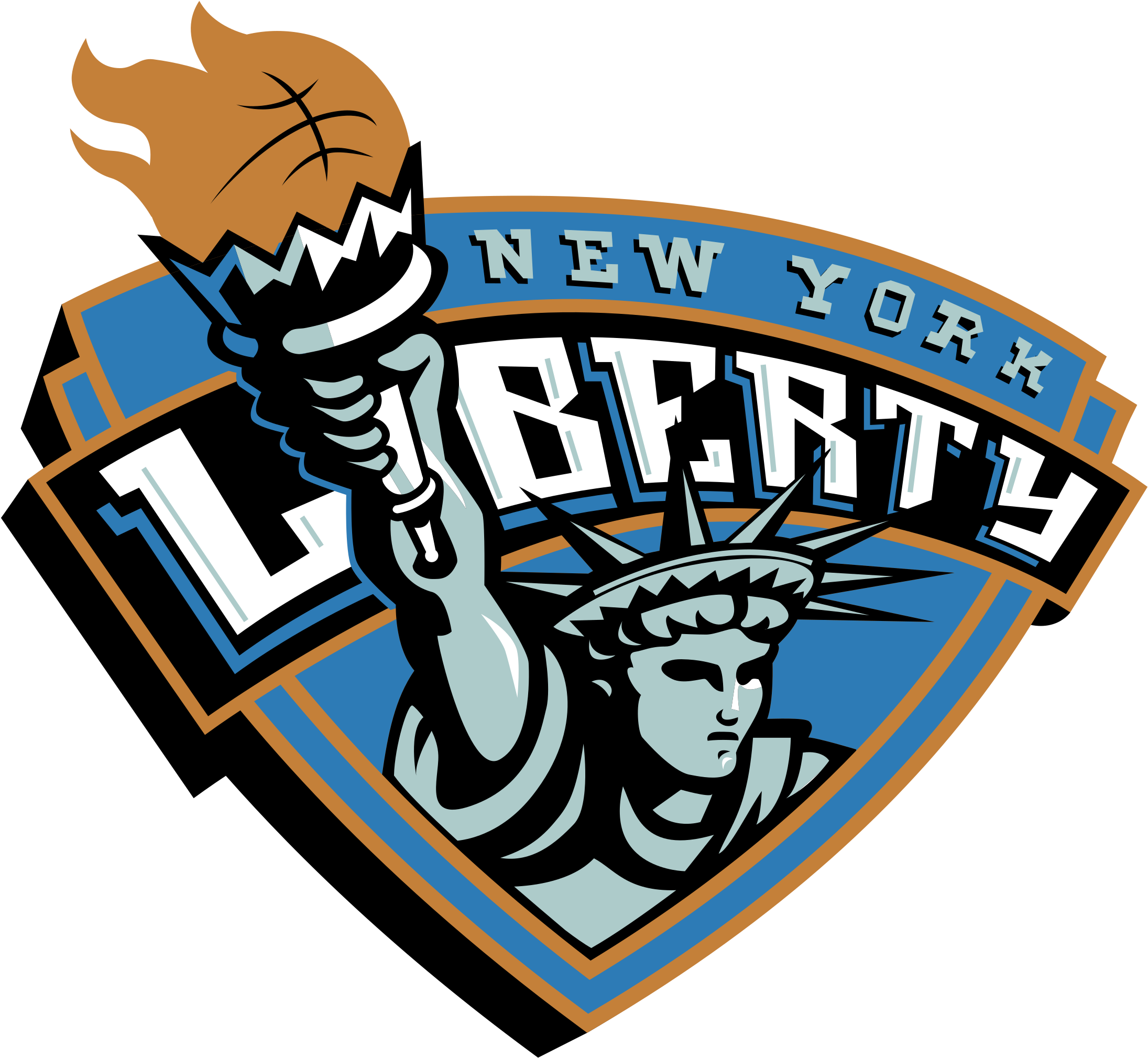 New York Liberty Logo Black And White - New York Liberty Basketball (2400x2400)