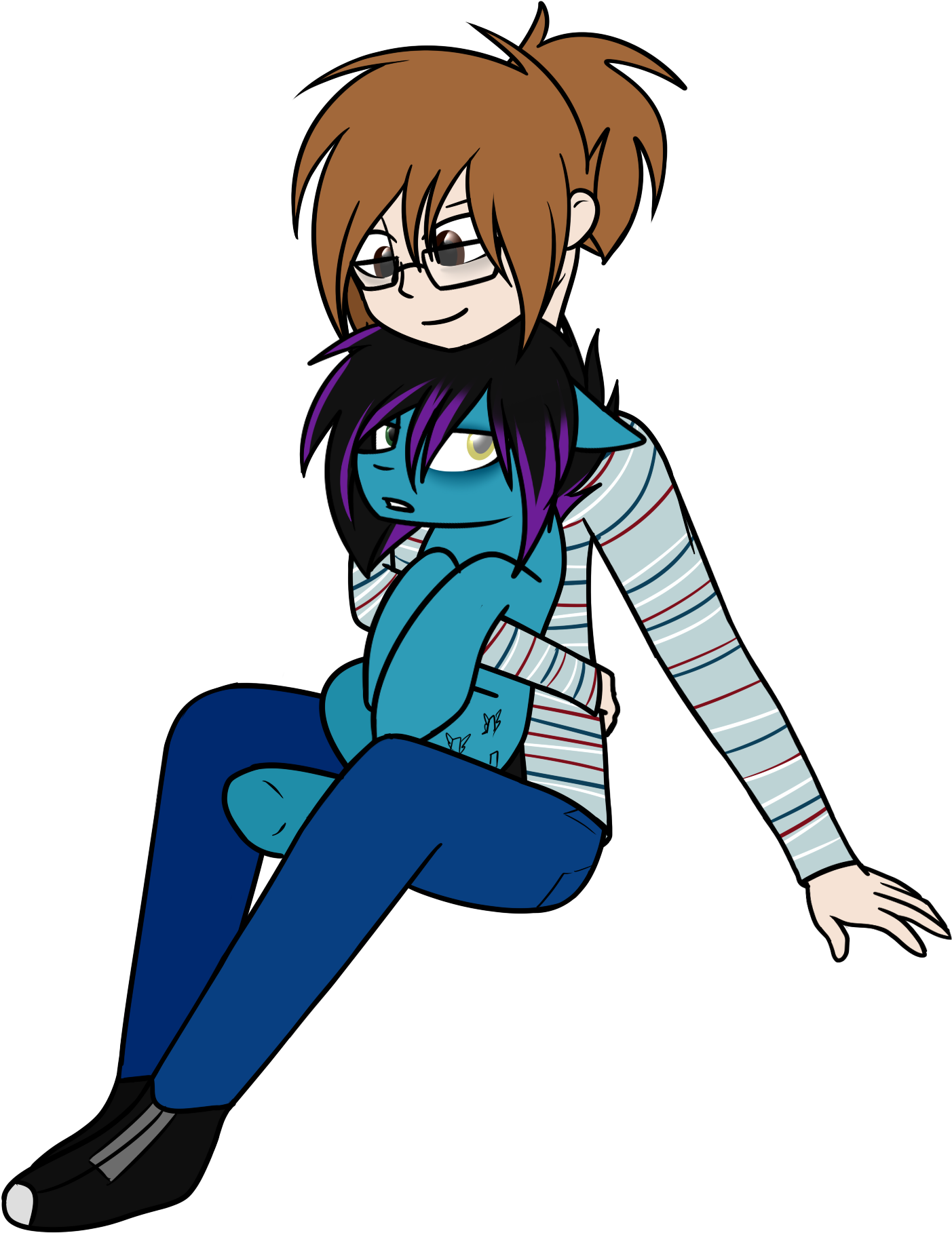 Despotshy, Clothes, Earth Pony, Female, Holding A Pony, - Cartoon (1642x1900)
