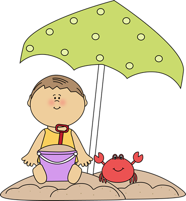Beach Clip Art - Boy At The Beach Clip Art (370x400)