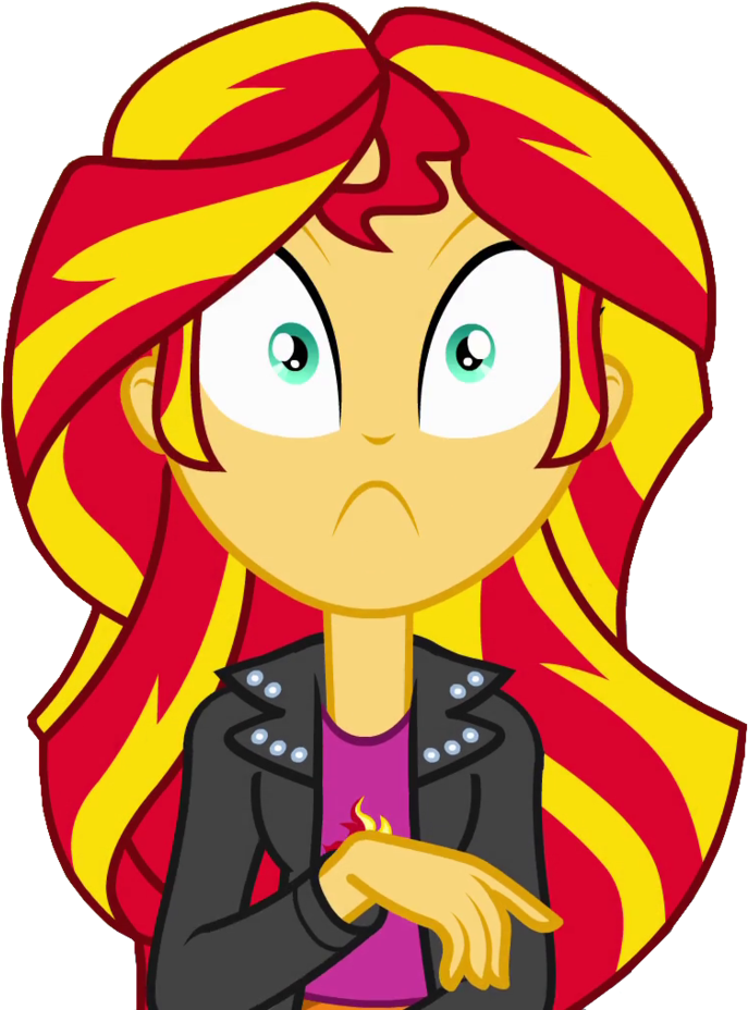 Sunset Didn't Hear That By Dry-b0nes - Mlp Sunset Shimmer Shocked (810x986)