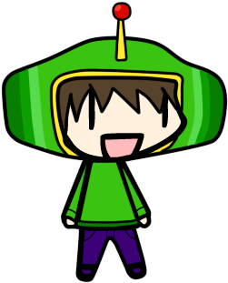 Green Yellow Clip Art Cartoon Smile Fictional Character - Prince Of All Cosmos (434x362)