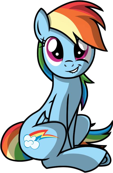 Veggie55, Cute, Dashabetes, Female, Lip Bite, Mare, - Rainbow Dash Cutie Mark (478x729)