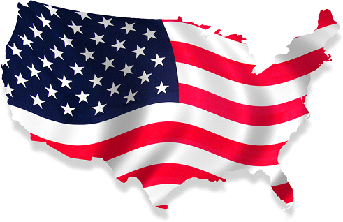 America - American Flag Usa Map (491x318)
