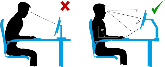 Plaats Het Beeldscherm Altijd Recht Voor Je En Ga Rechtop - Electronic Visual Display (710x289)