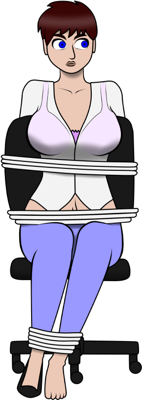 Tied Up Warren By Onemesseduphero - Cartoon (594x940)