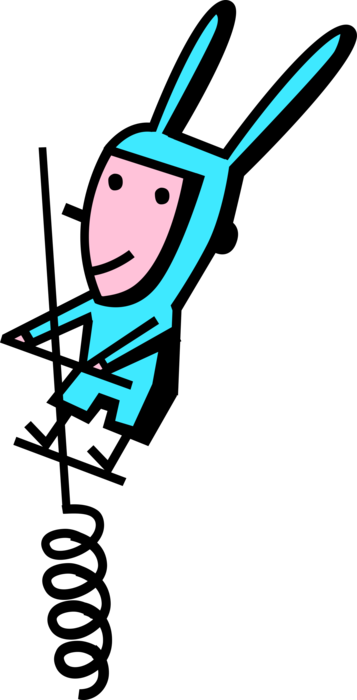 Vector Illustration Of Easter Bunny Boy In Costume - Vector Illustration Of Easter Bunny Boy In Costume (357x700)