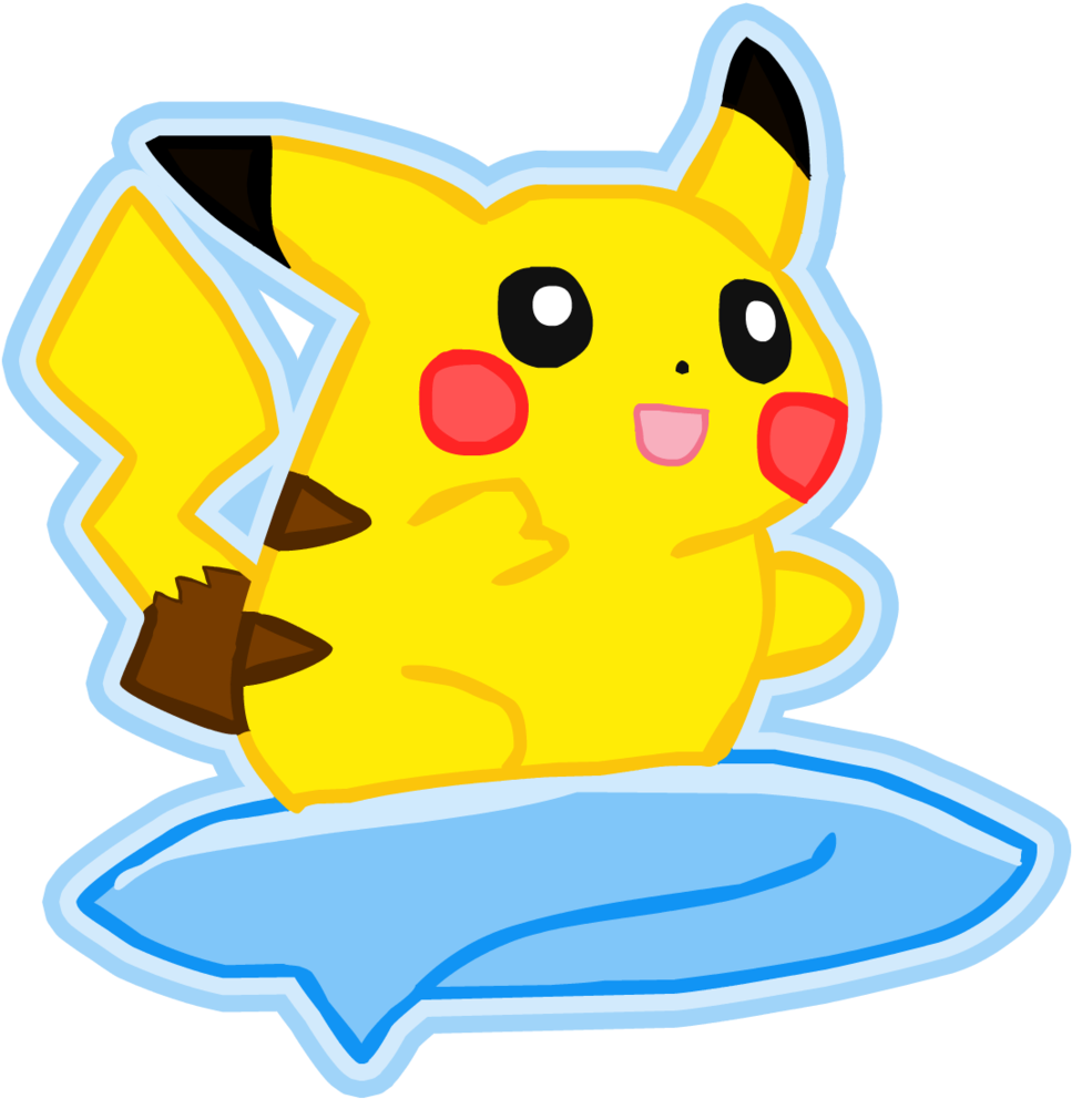 Candyevie 6 0 Surfing Pikachu By Candyevie - Pikachu Surfing (1024x1024)