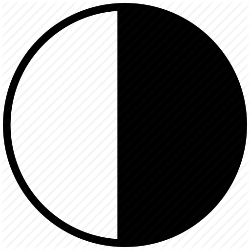 Cloud, Cloudy, First, Forecast, Moon, Night, Phase, - First Quarter Moon Phase Drawing (512x512)