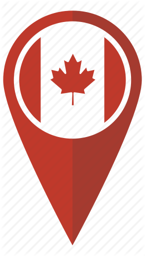 Usa Canada Flag Icon - Canada Flag Png (290x512)