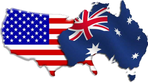 Setwidth606 Usa Au Map - Australia And The Us (606x341)