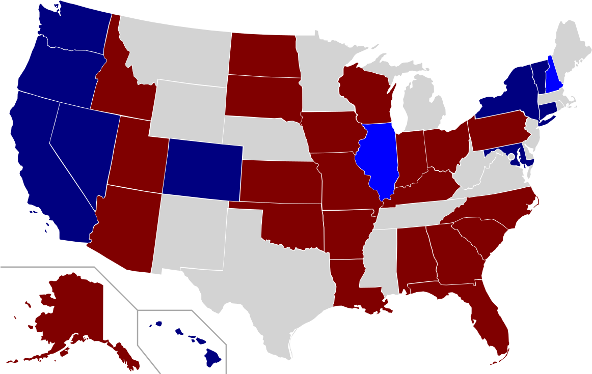 2022 Us Senate Map - 2016 Senate Election Map (1200x742)