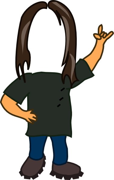 Long Hair Clipart Cartoon - Long Hair Man Cartoon (378x598)