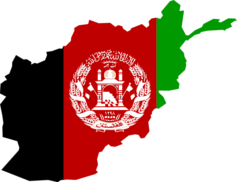 India's Involvement Will Imperil The Entire Region - Afghanistan Flag Map (779x599)