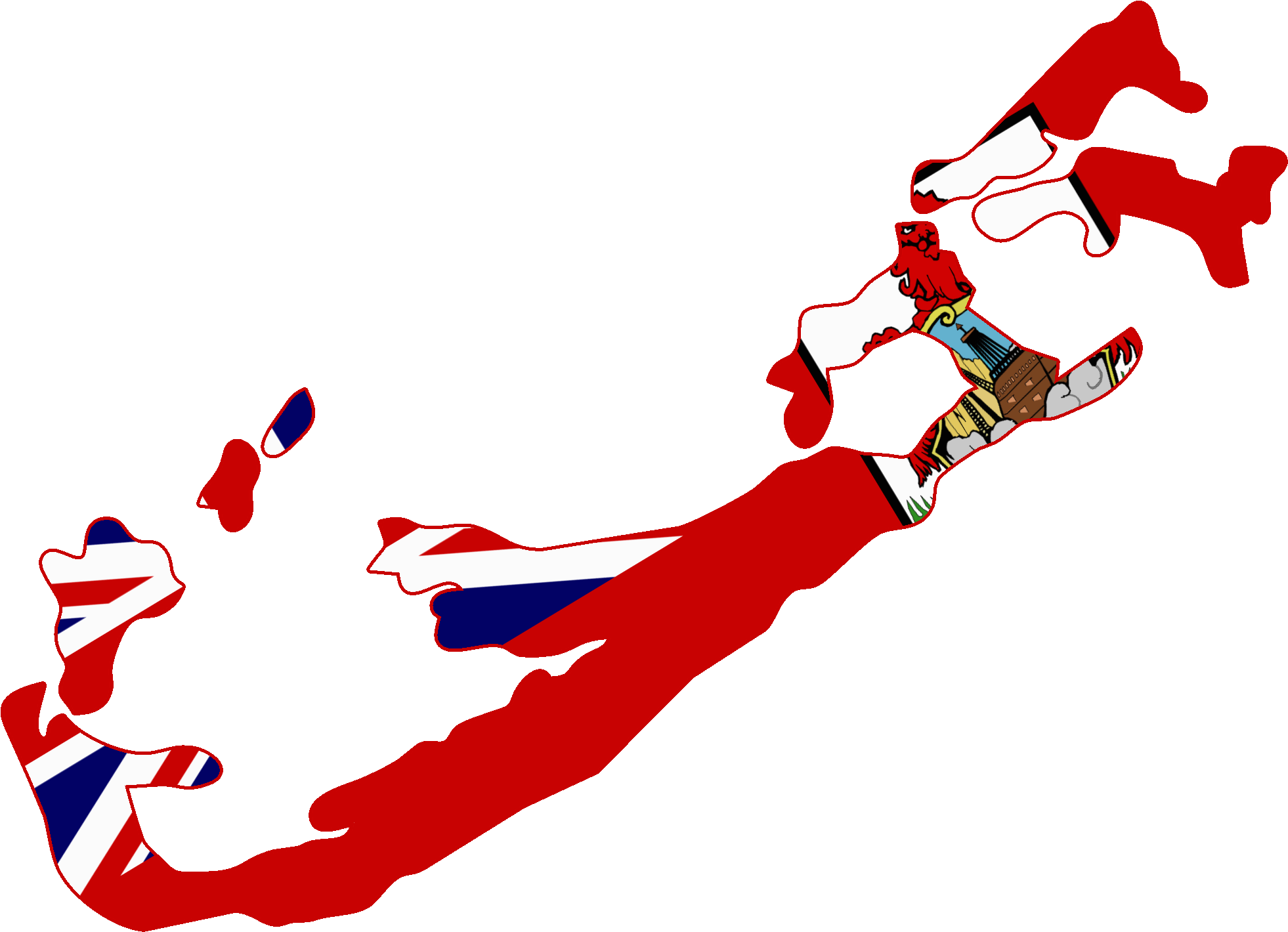 Flag Of Bermuda Map British Overseas Territories - Bermuda Map With Flag (2000x1482)