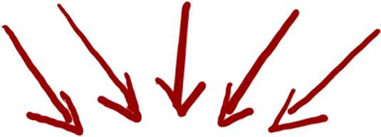 44 66k Portable Network Graphic - Hand Drawn Arrows Down (572x225)